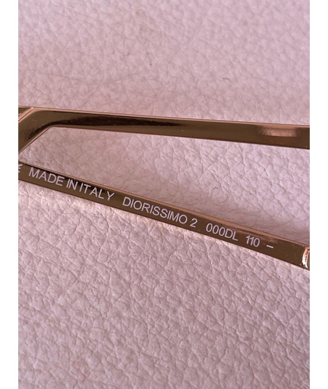 CHRISTIAN DIOR Желтые пластиковые солнцезащитные очки, фото 7