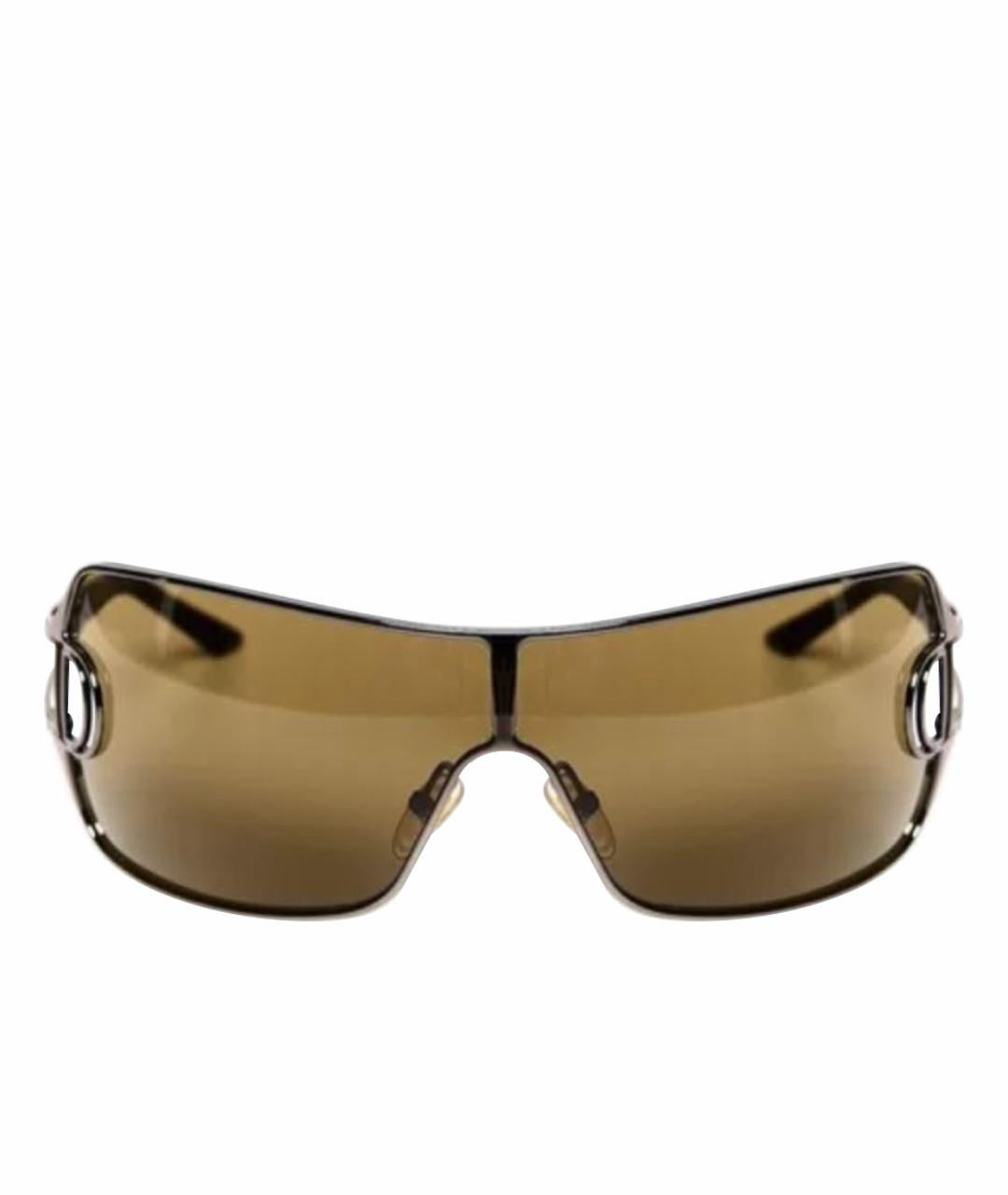 CHRISTIAN DIOR Желтые пластиковые солнцезащитные очки, фото 1