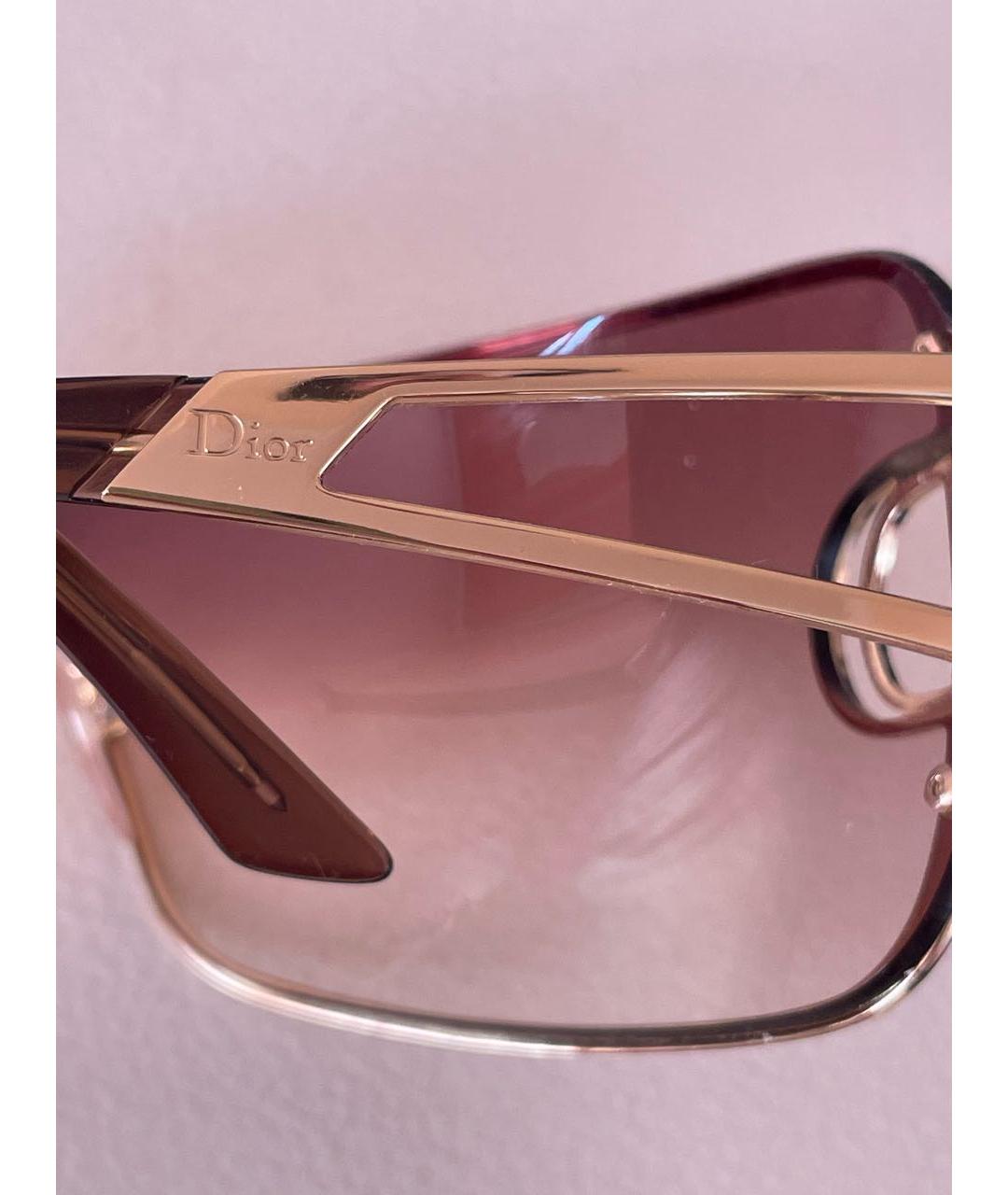 CHRISTIAN DIOR Желтые пластиковые солнцезащитные очки, фото 8