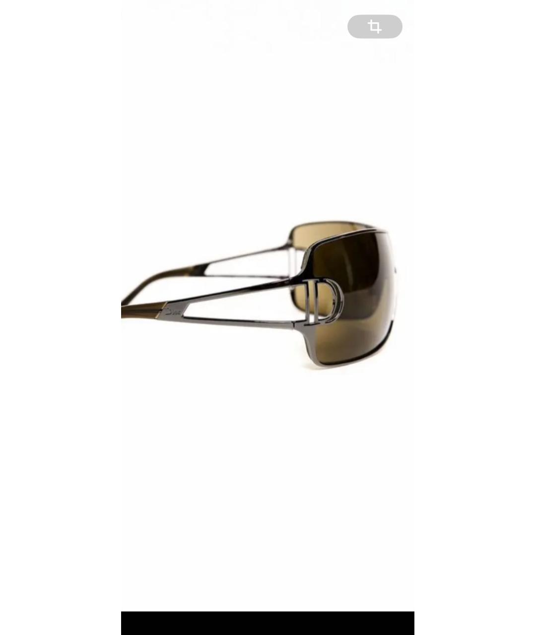 CHRISTIAN DIOR Желтые пластиковые солнцезащитные очки, фото 2