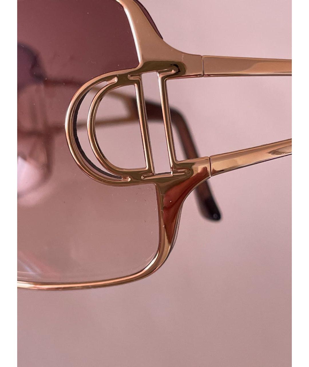 CHRISTIAN DIOR Желтые пластиковые солнцезащитные очки, фото 3