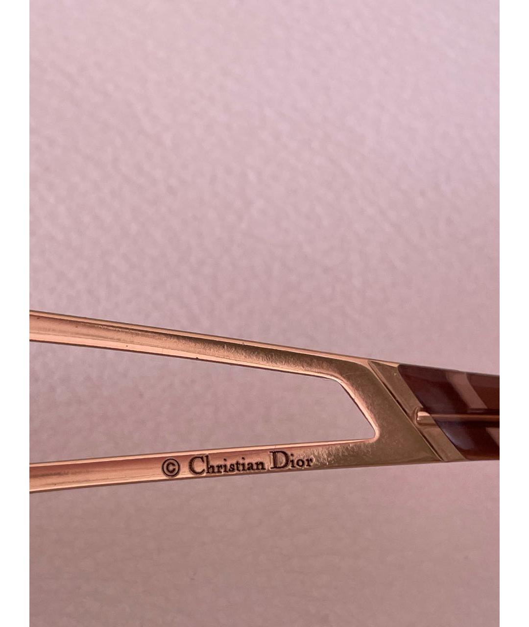 CHRISTIAN DIOR Желтые пластиковые солнцезащитные очки, фото 6