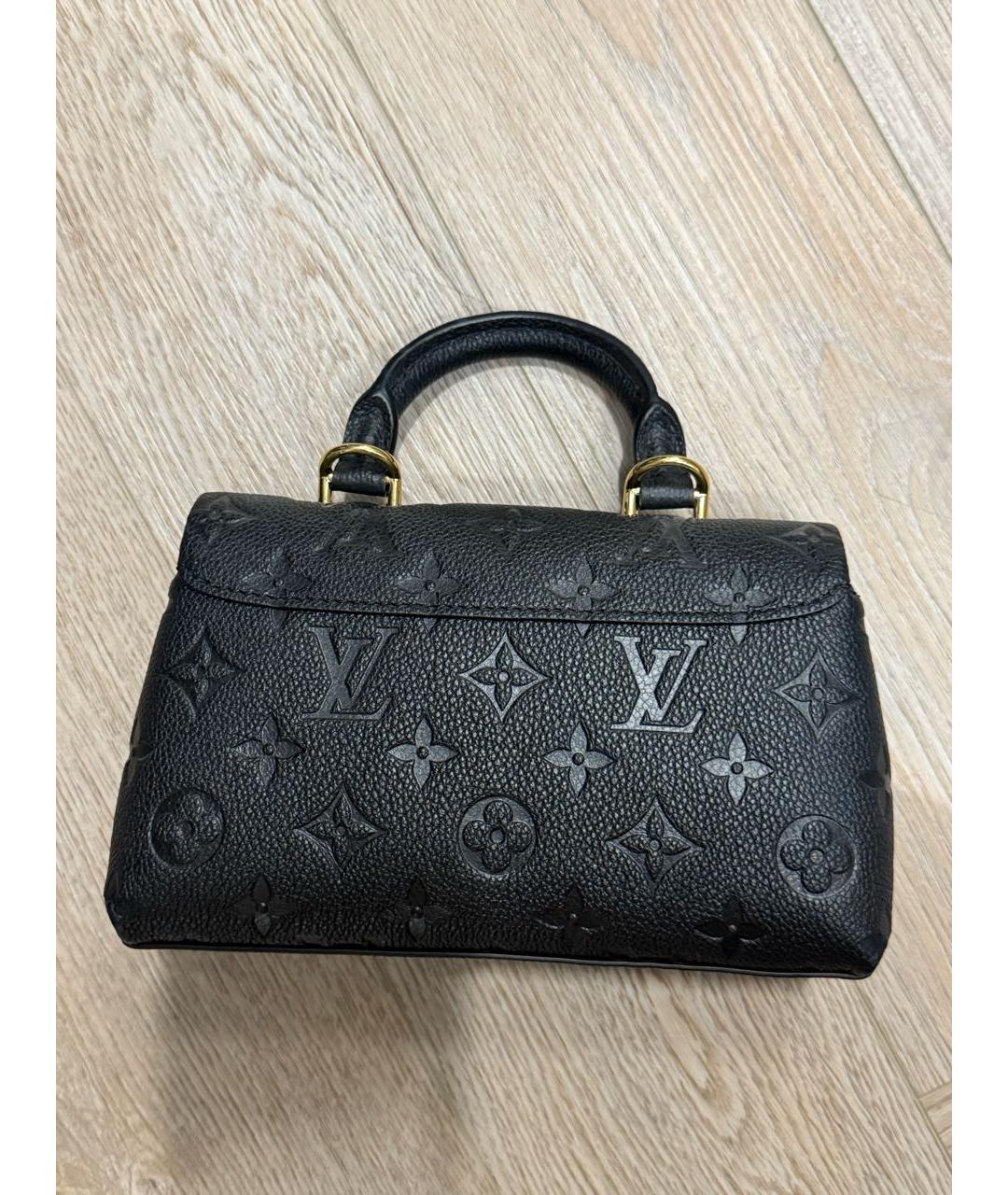LOUIS VUITTON Черная кожаная сумка с короткими ручками, фото 2