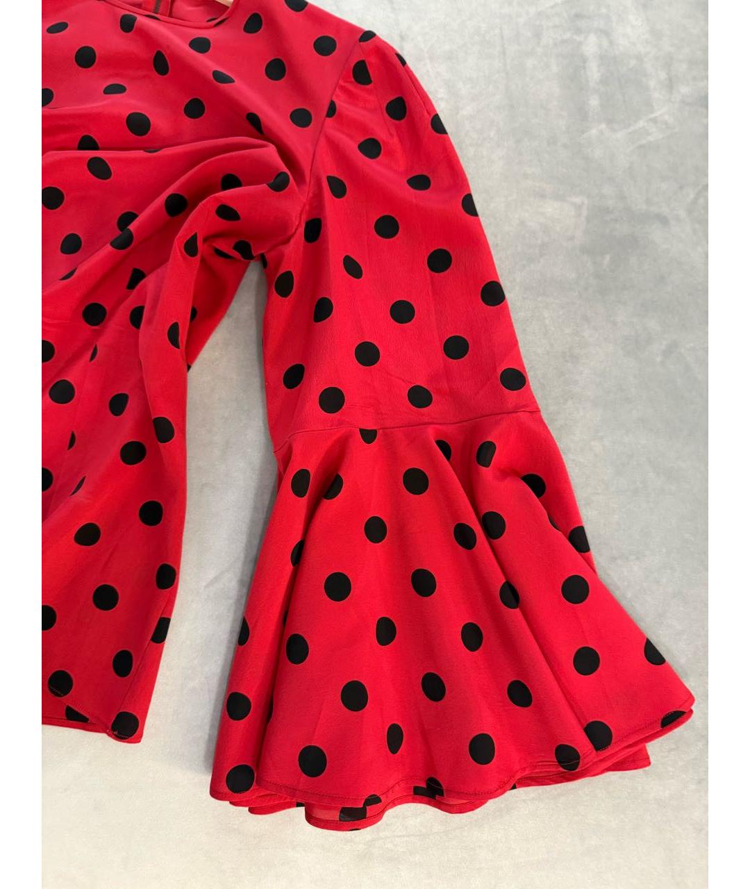 DOLCE&GABBANA Красная шелковая блузы, фото 3