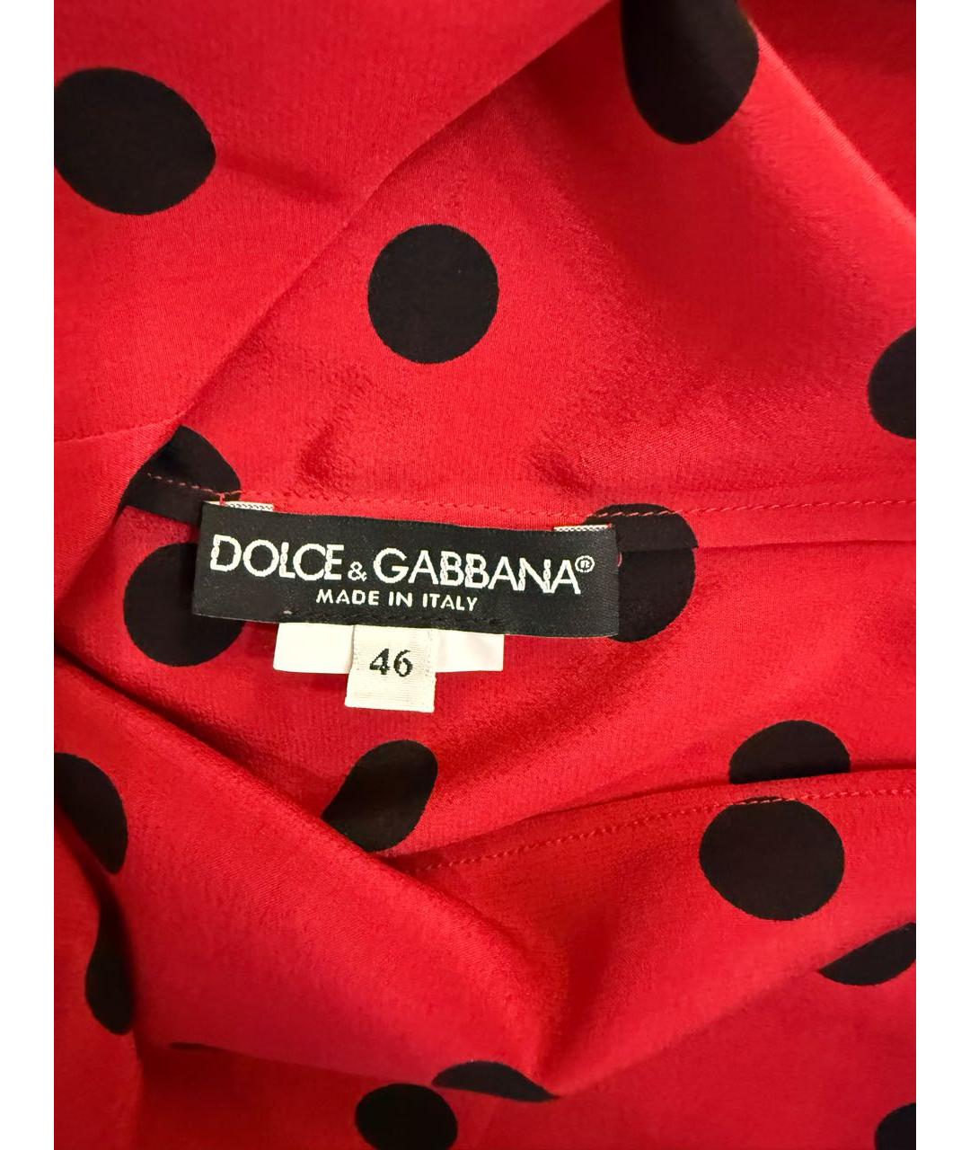 DOLCE&GABBANA Красная шелковая блузы, фото 4