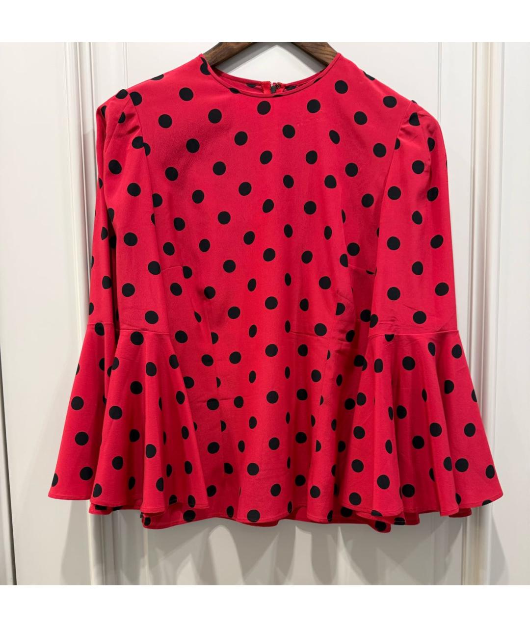 DOLCE&GABBANA Красная шелковая блузы, фото 6