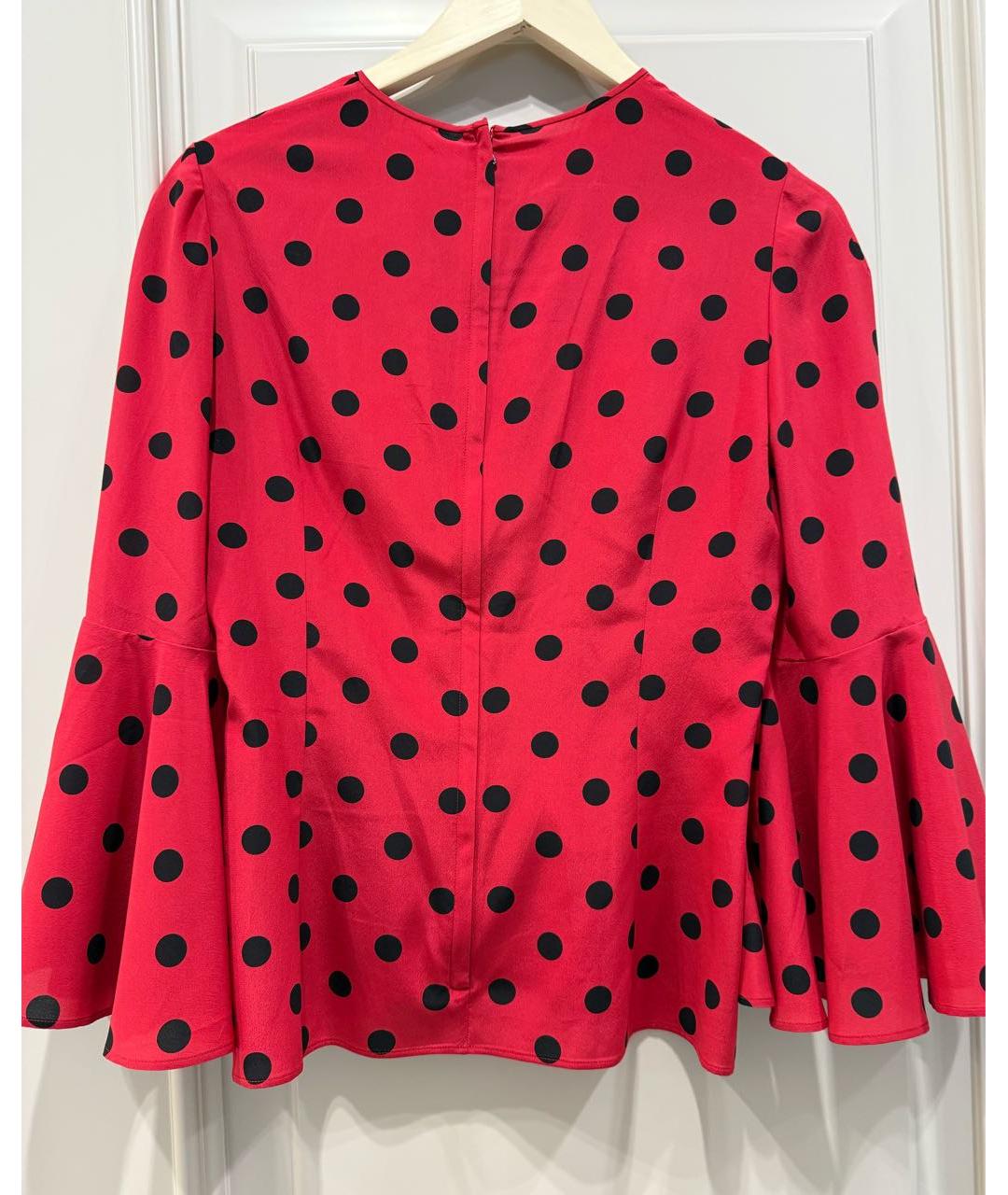 DOLCE&GABBANA Красная шелковая блузы, фото 2