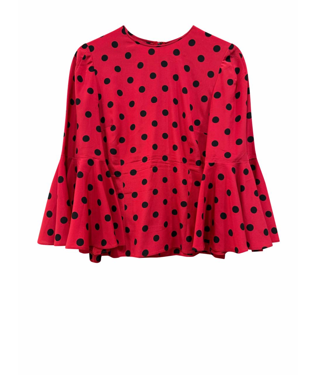 DOLCE&GABBANA Красная шелковая блузы, фото 1