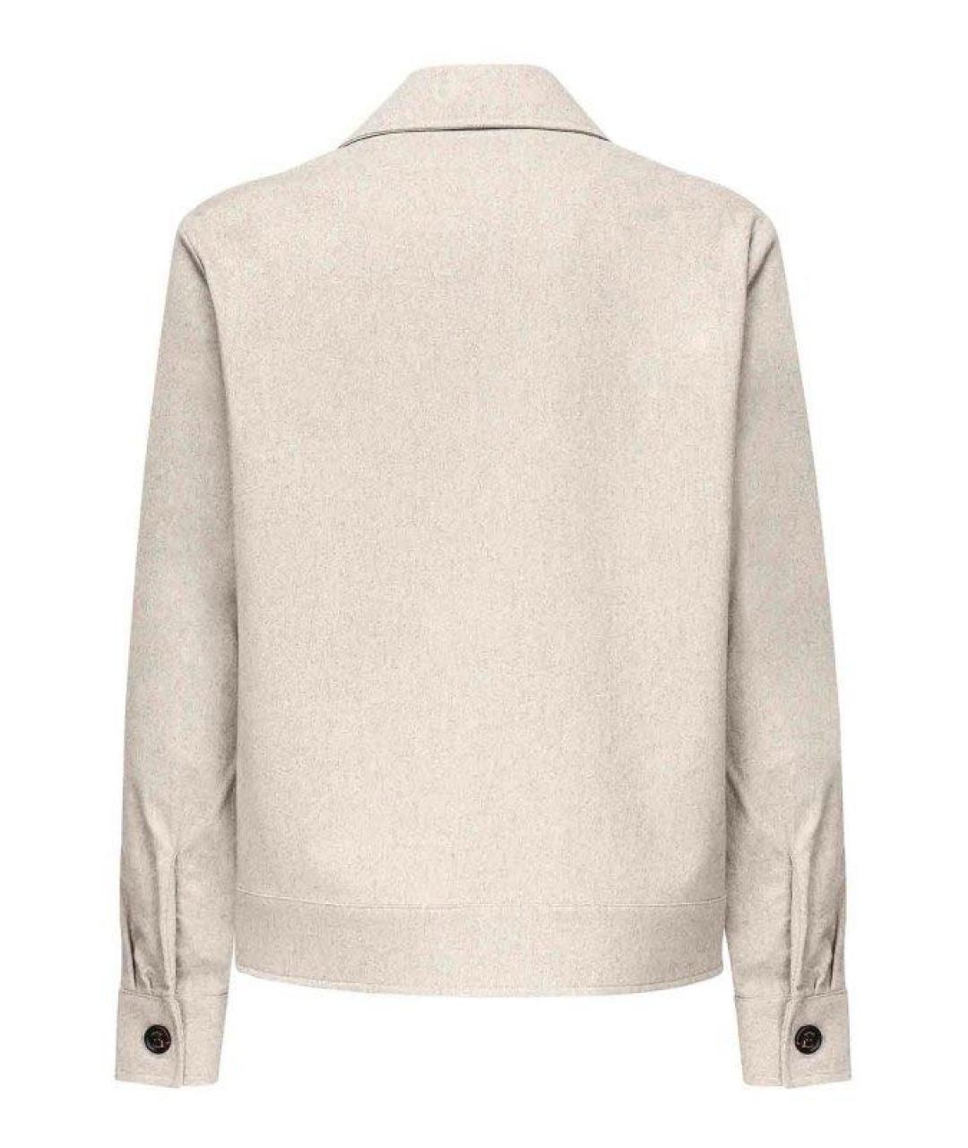 ELEVENTY Бежевая шерстяная кэжуал рубашка, фото 2