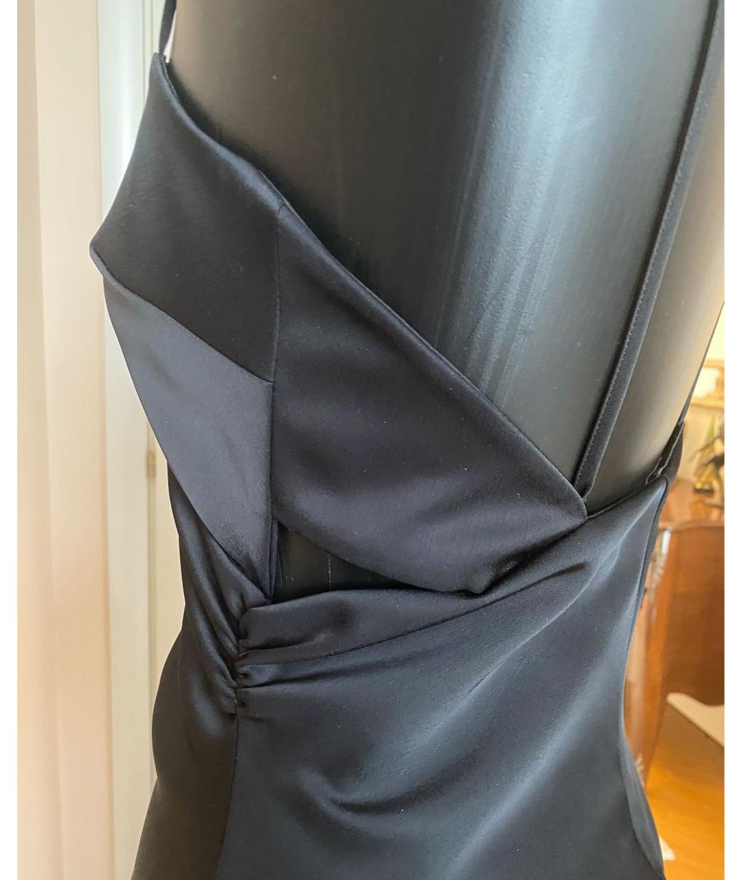 THE ATTICO Черное полиэстеровое коктейльное платье, фото 3