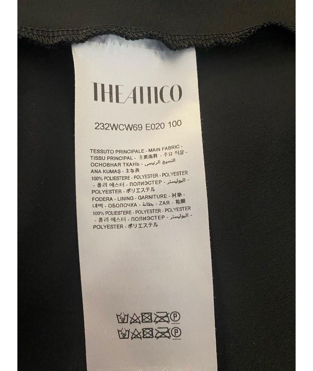 THE ATTICO Черное полиэстеровое коктейльное платье, фото 7