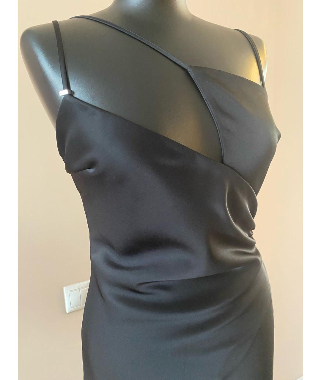 THE ATTICO Черное полиэстеровое коктейльное платье, фото 2