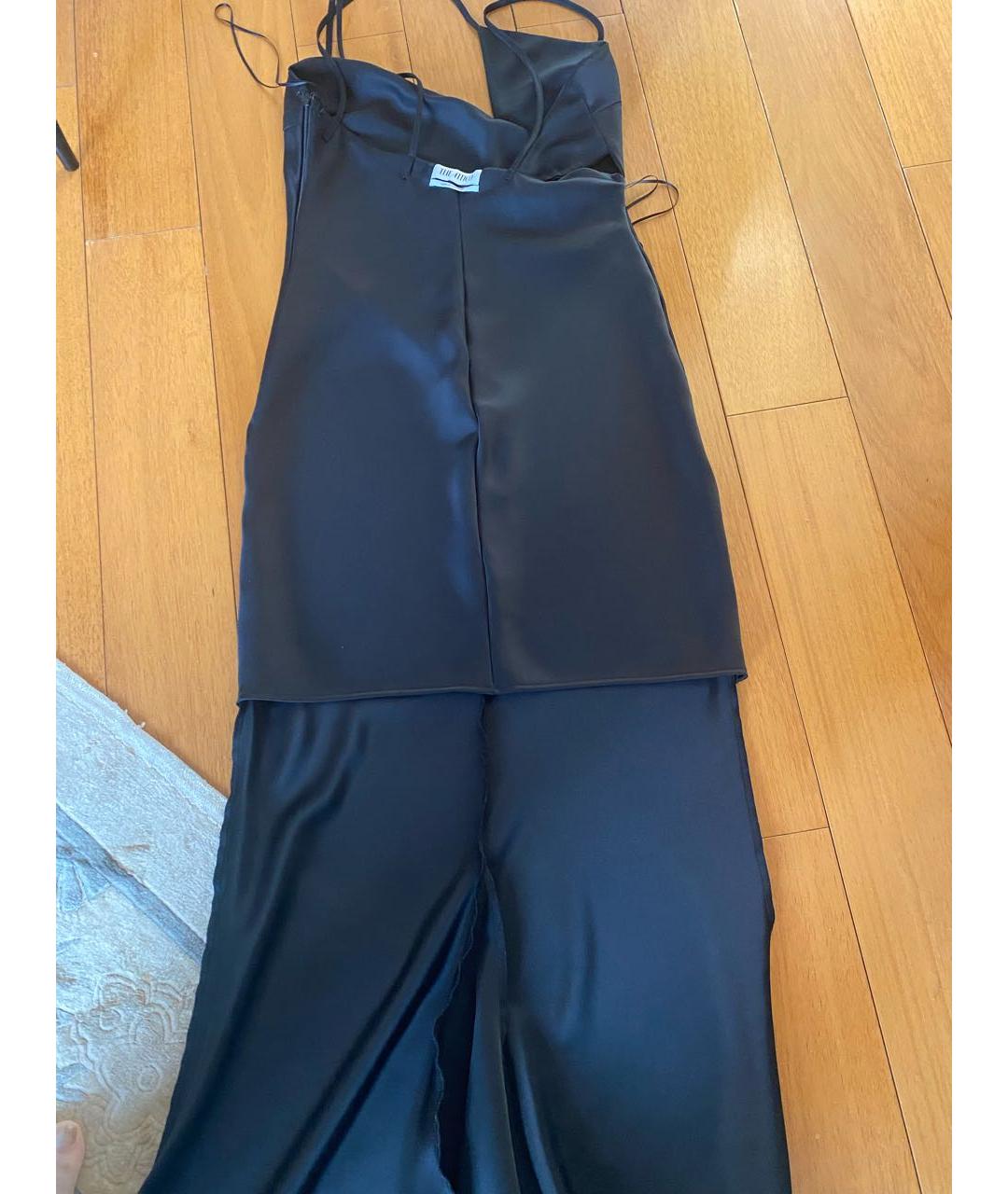 THE ATTICO Черное полиэстеровое коктейльное платье, фото 8