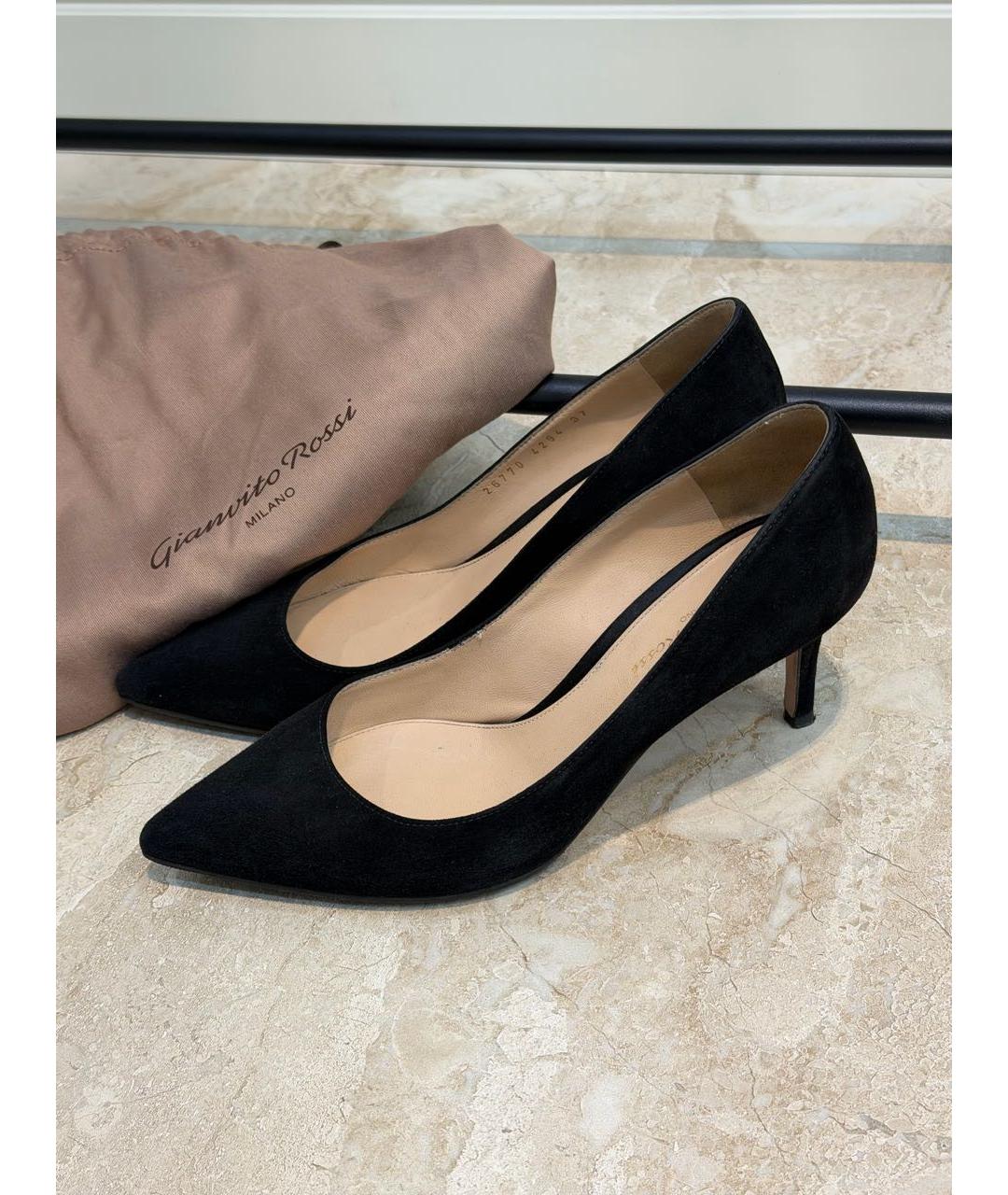 GIANVITO ROSSI Черные замшевые туфли, фото 2