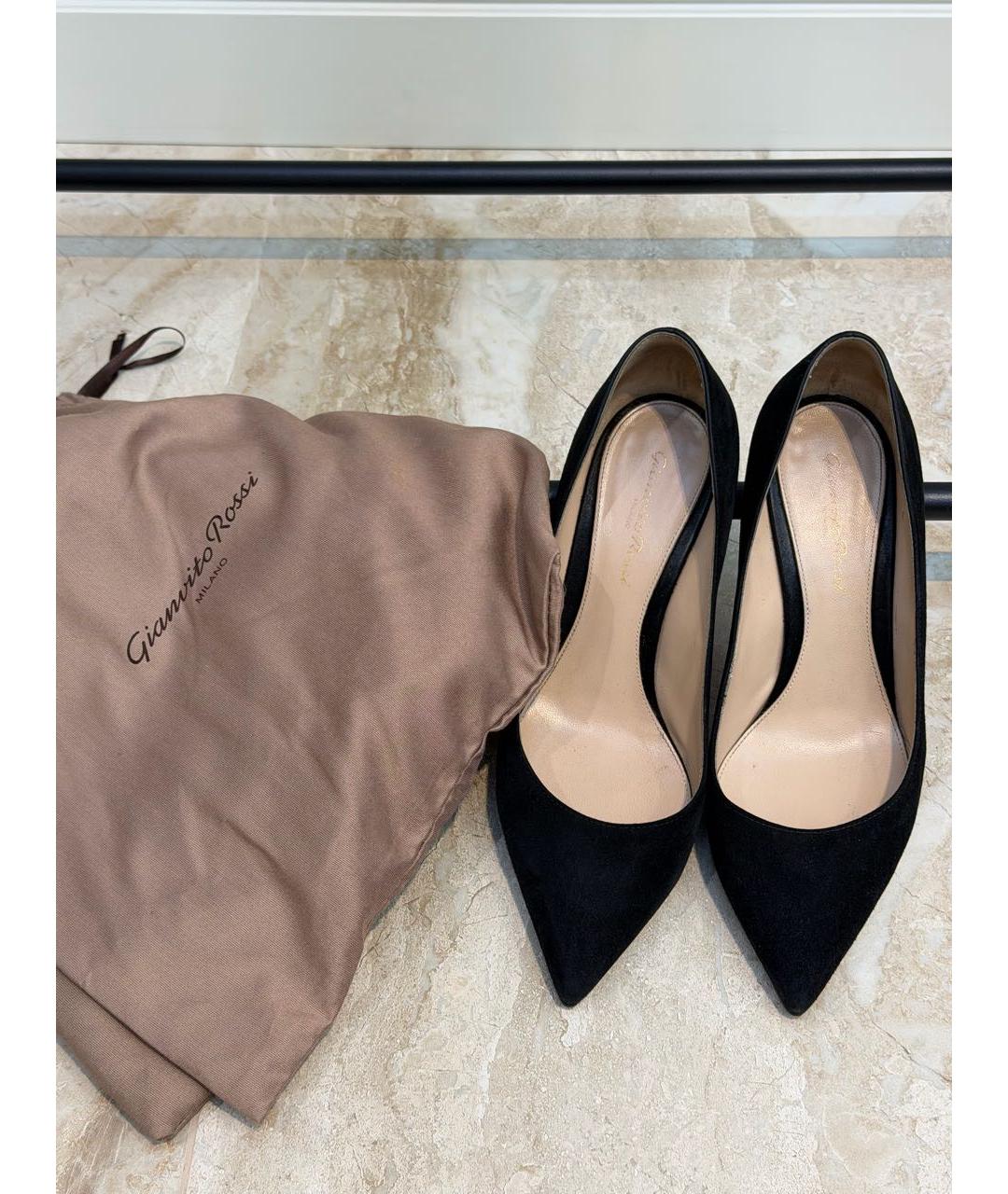 GIANVITO ROSSI Черные замшевые туфли, фото 3