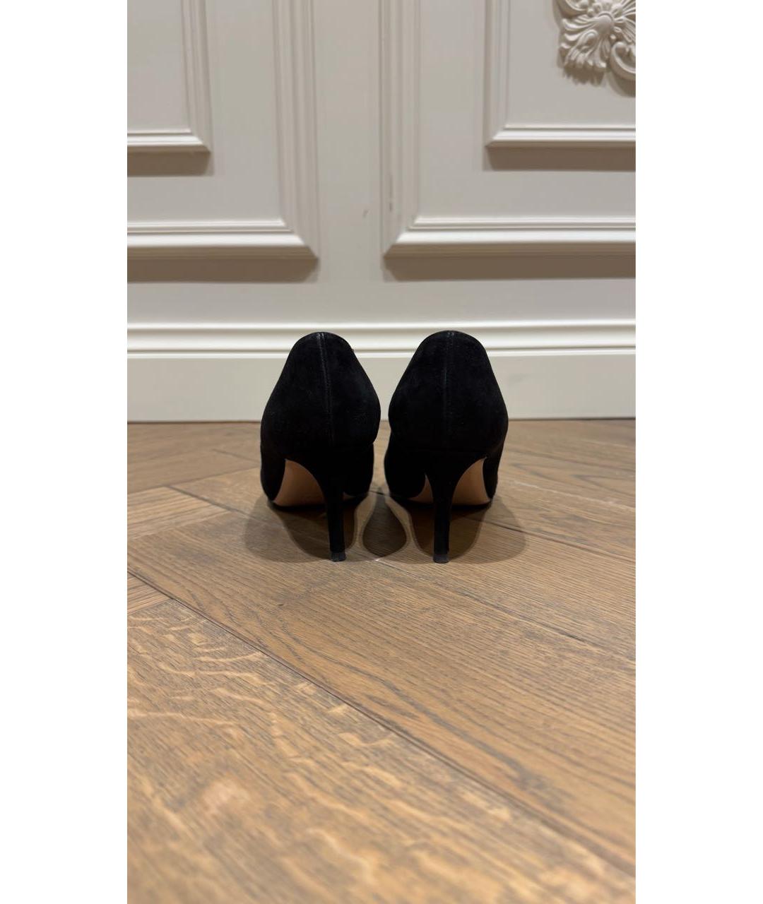 GIANVITO ROSSI Черные замшевые туфли, фото 4