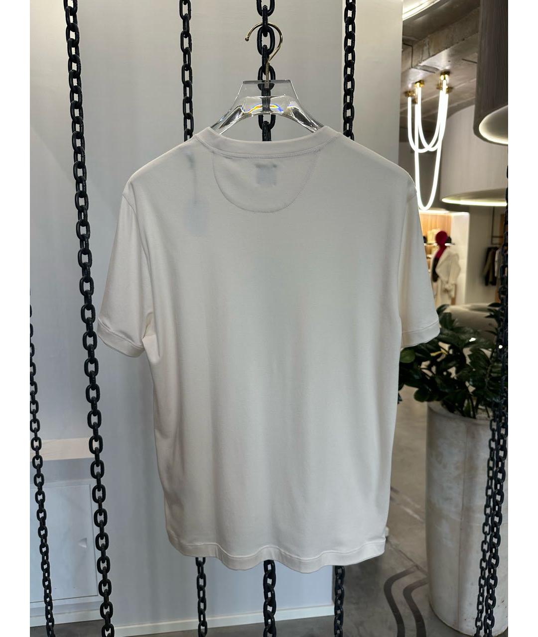 ELEVENTY Белая хлопковая футболка, фото 4