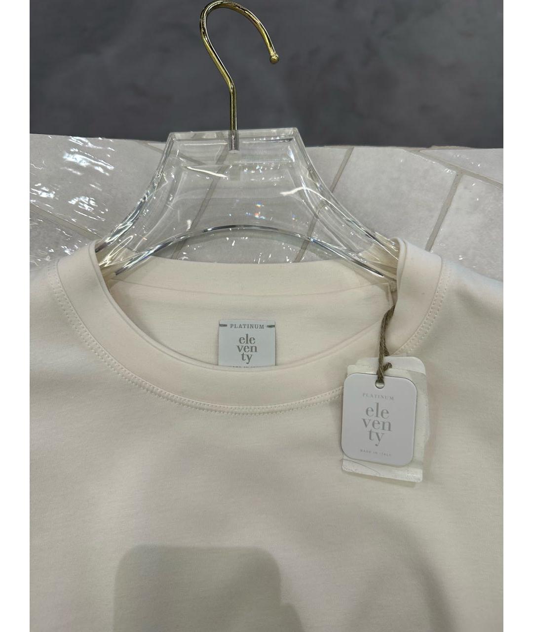 ELEVENTY Белая хлопковая футболка, фото 5