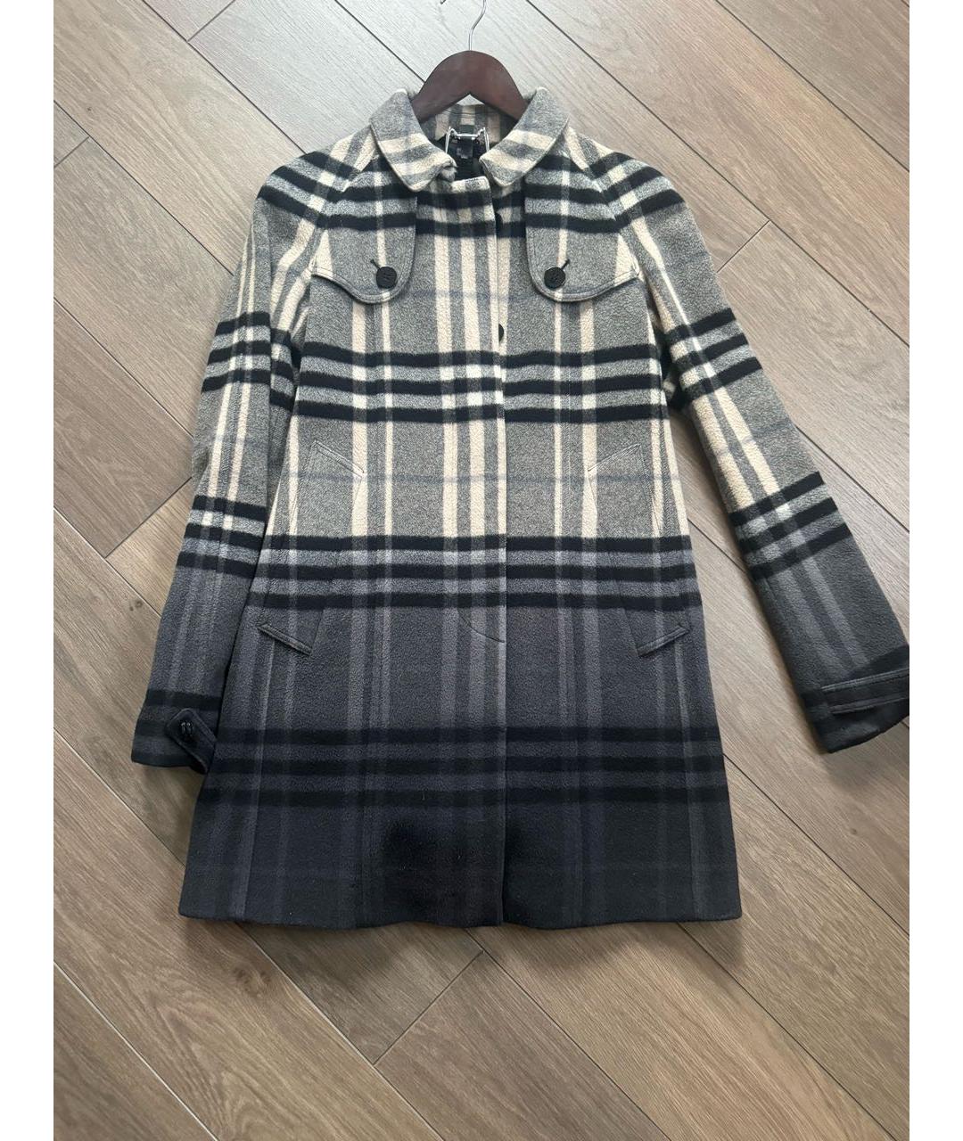 BURBERRY Антрацитовое шерстяное пальто, фото 9