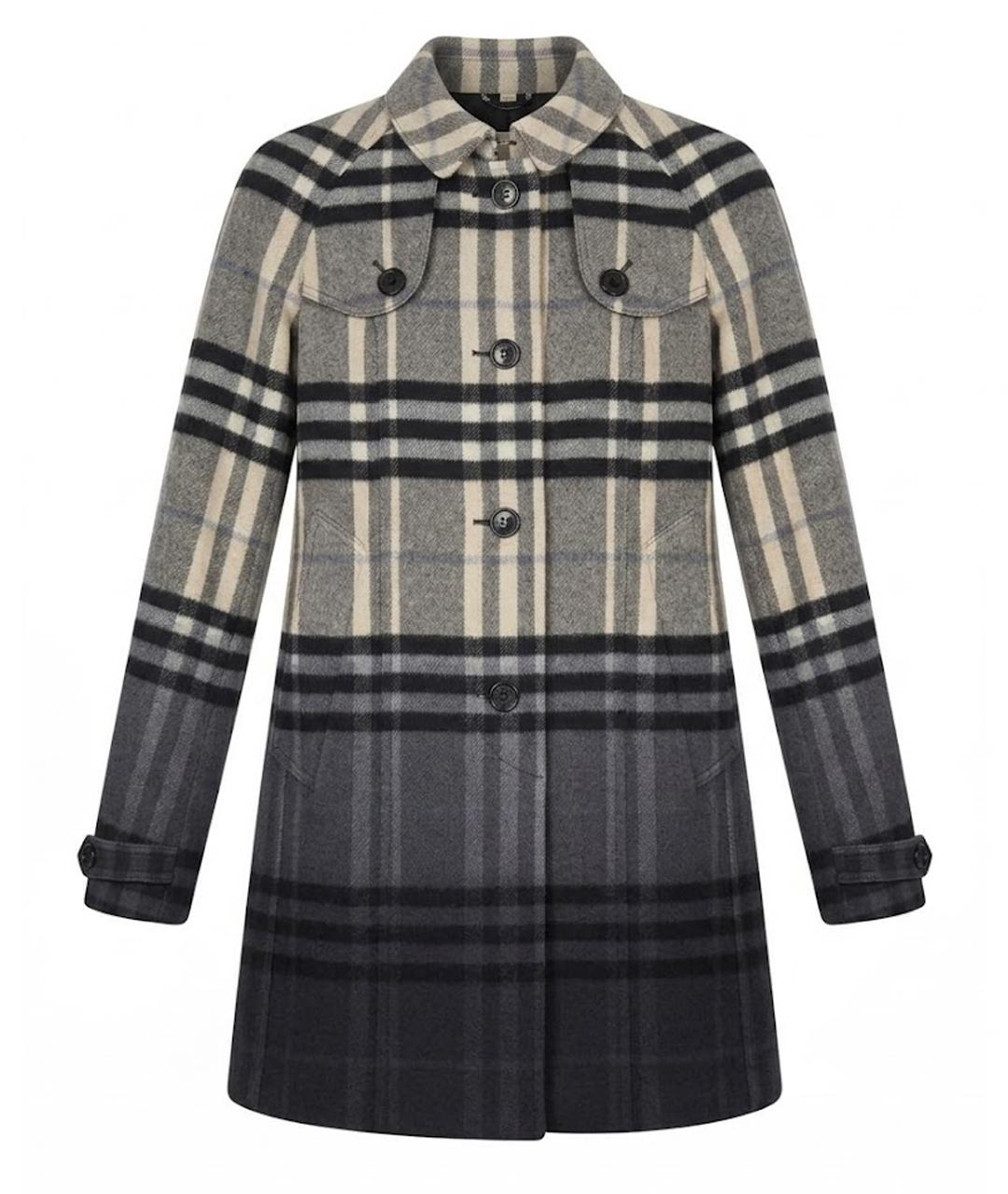 BURBERRY Антрацитовое шерстяное пальто, фото 1