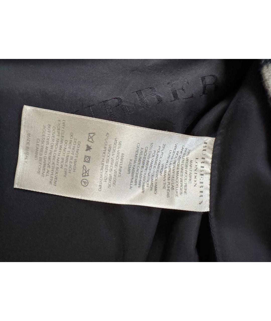 BURBERRY Антрацитовое шерстяное пальто, фото 5