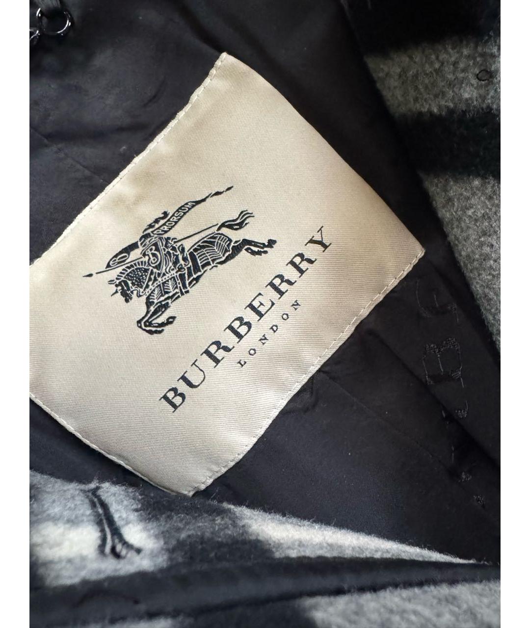 BURBERRY Антрацитовое шерстяное пальто, фото 3