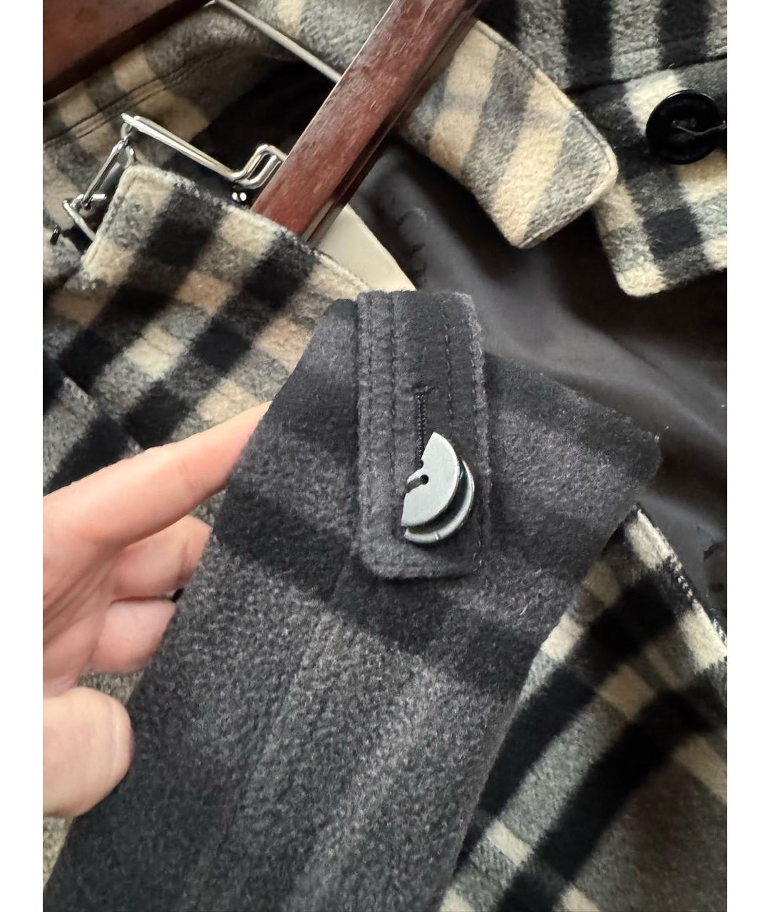 BURBERRY Антрацитовое шерстяное пальто, фото 7