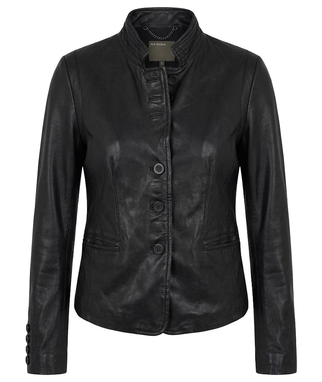 MUUBAA Черная кожаная куртка, фото 1