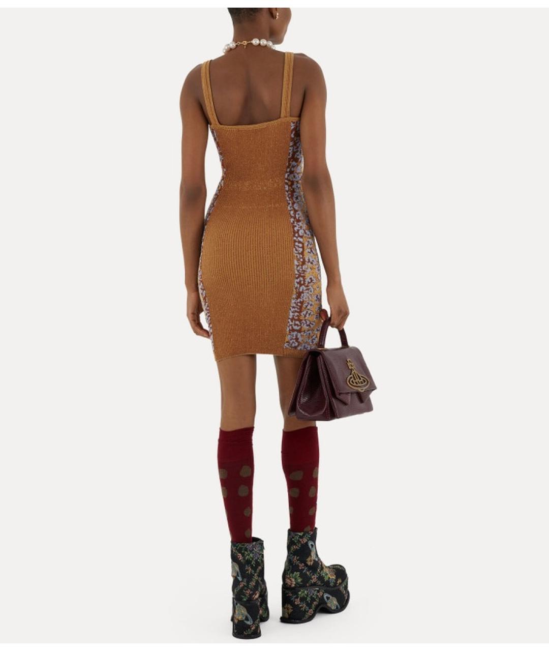 VIVIENNE WESTWOOD Коричневое хлопковое платье, фото 4