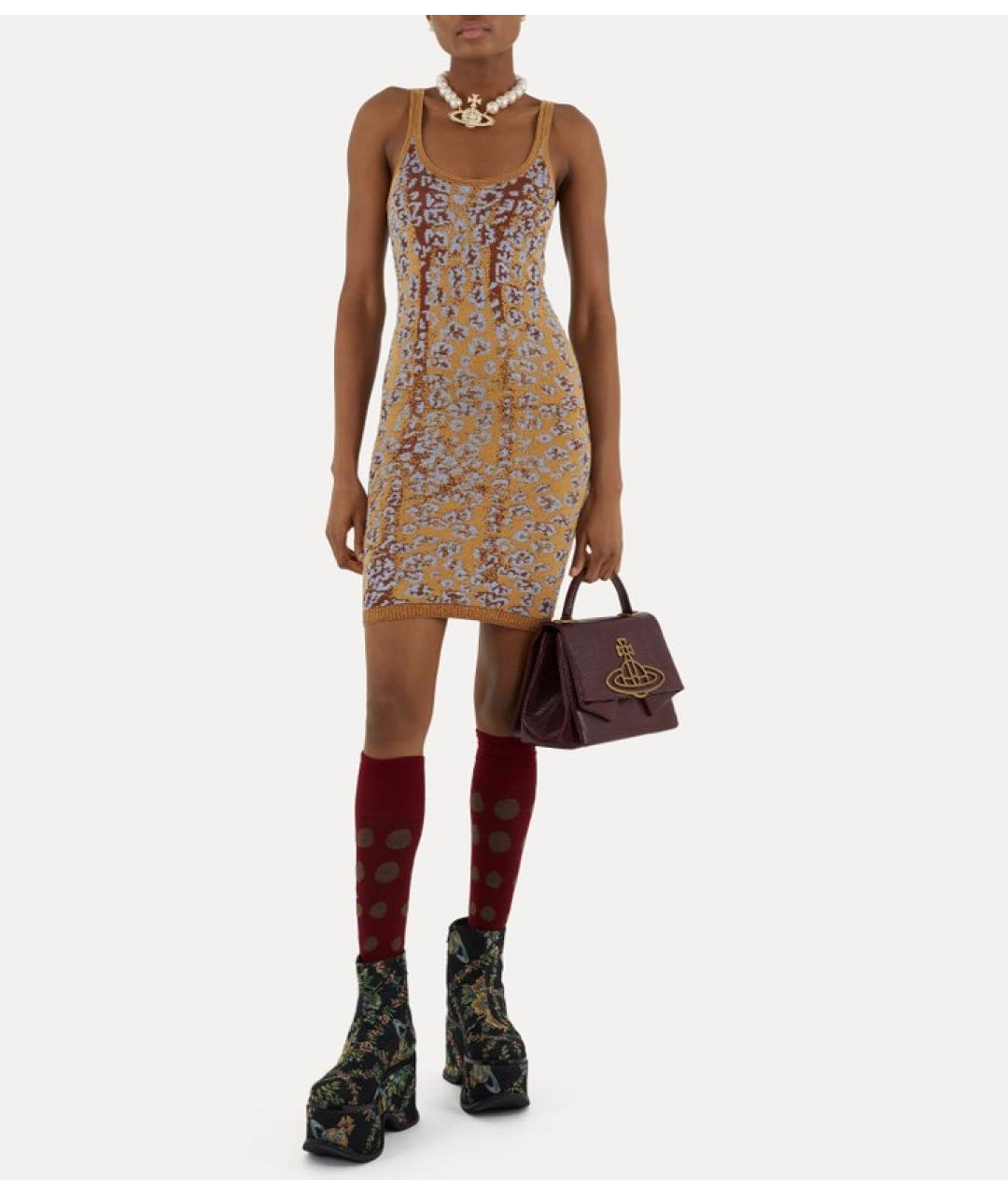 VIVIENNE WESTWOOD Коричневое хлопковое платье, фото 3