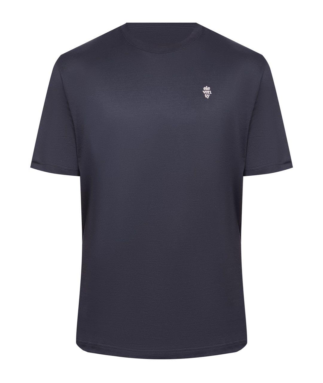 ELEVENTY Черная хлопковая футболка, фото 1