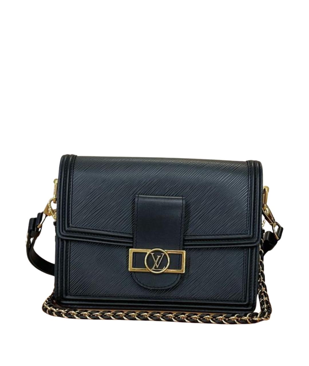 LOUIS VUITTON Черная кожаная сумка через плечо, фото 1