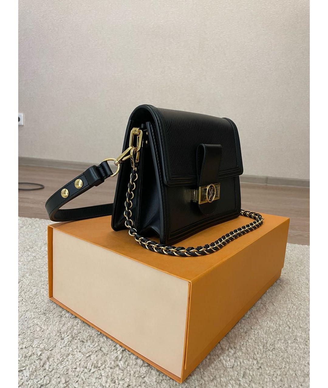 LOUIS VUITTON Черная кожаная сумка через плечо, фото 2