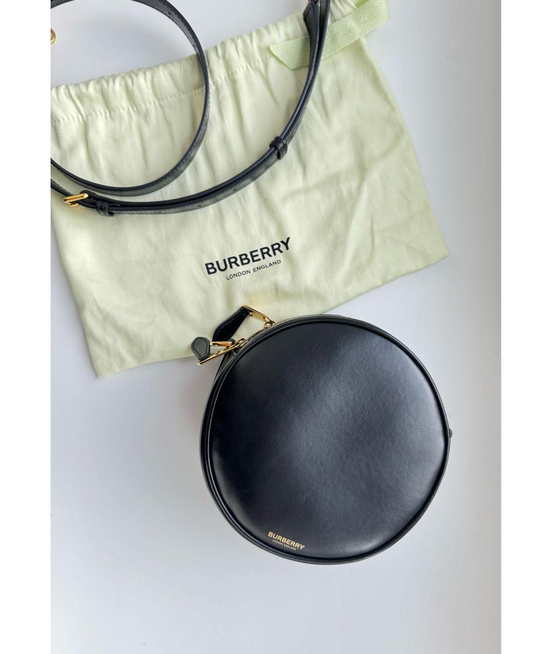 BURBERRY Черная кожаная сумка через плечо, фото 7