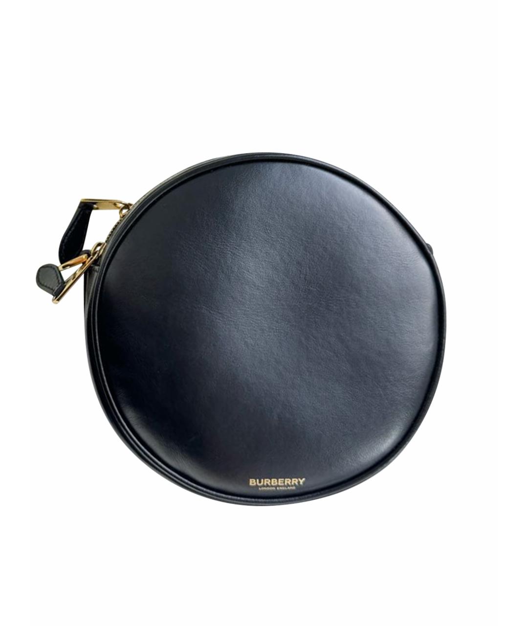 BURBERRY Черная кожаная сумка через плечо, фото 1