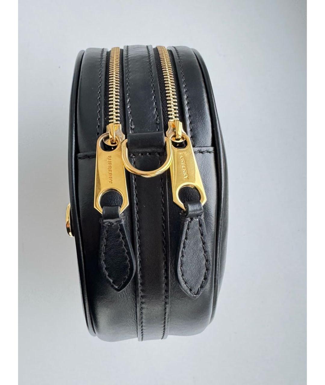 BURBERRY Черная кожаная сумка через плечо, фото 2