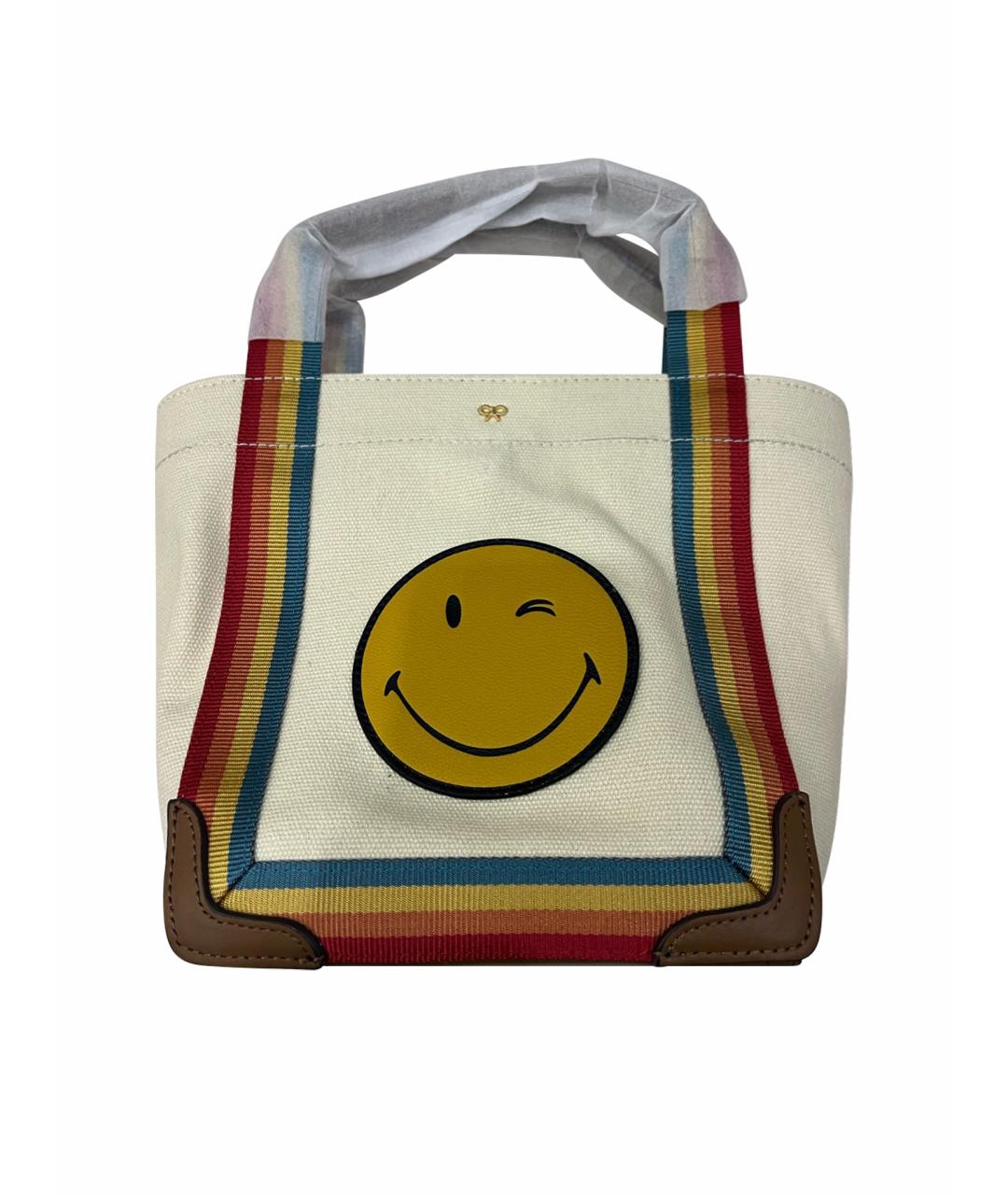 ANYA HINDMARCH Бежевая хлопковая пляжная сумка, фото 1