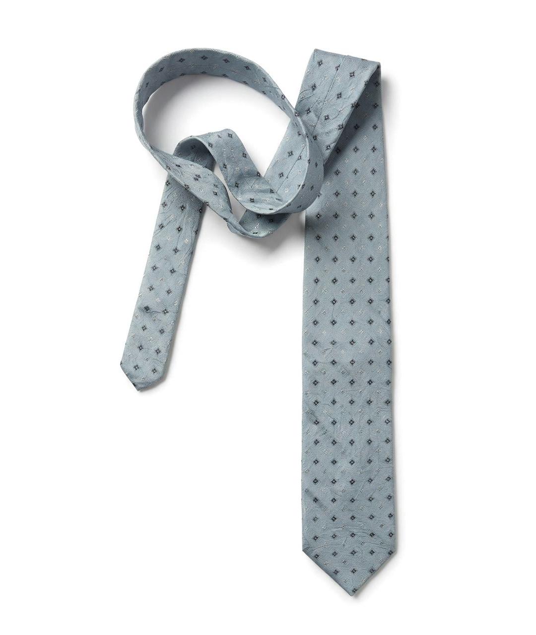 HUGO BOSS Голубой шелковый галстук, фото 3