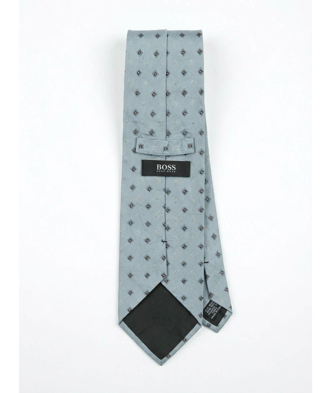 HUGO BOSS Голубой шелковый галстук, фото 2