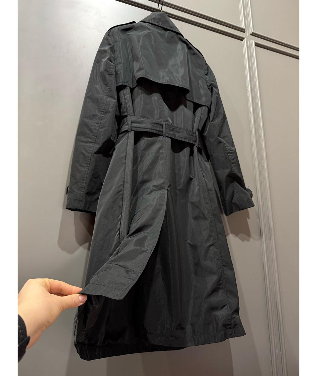 DOLCE&GABBANA Черный полиэстеровый тренч/плащ, фото 2