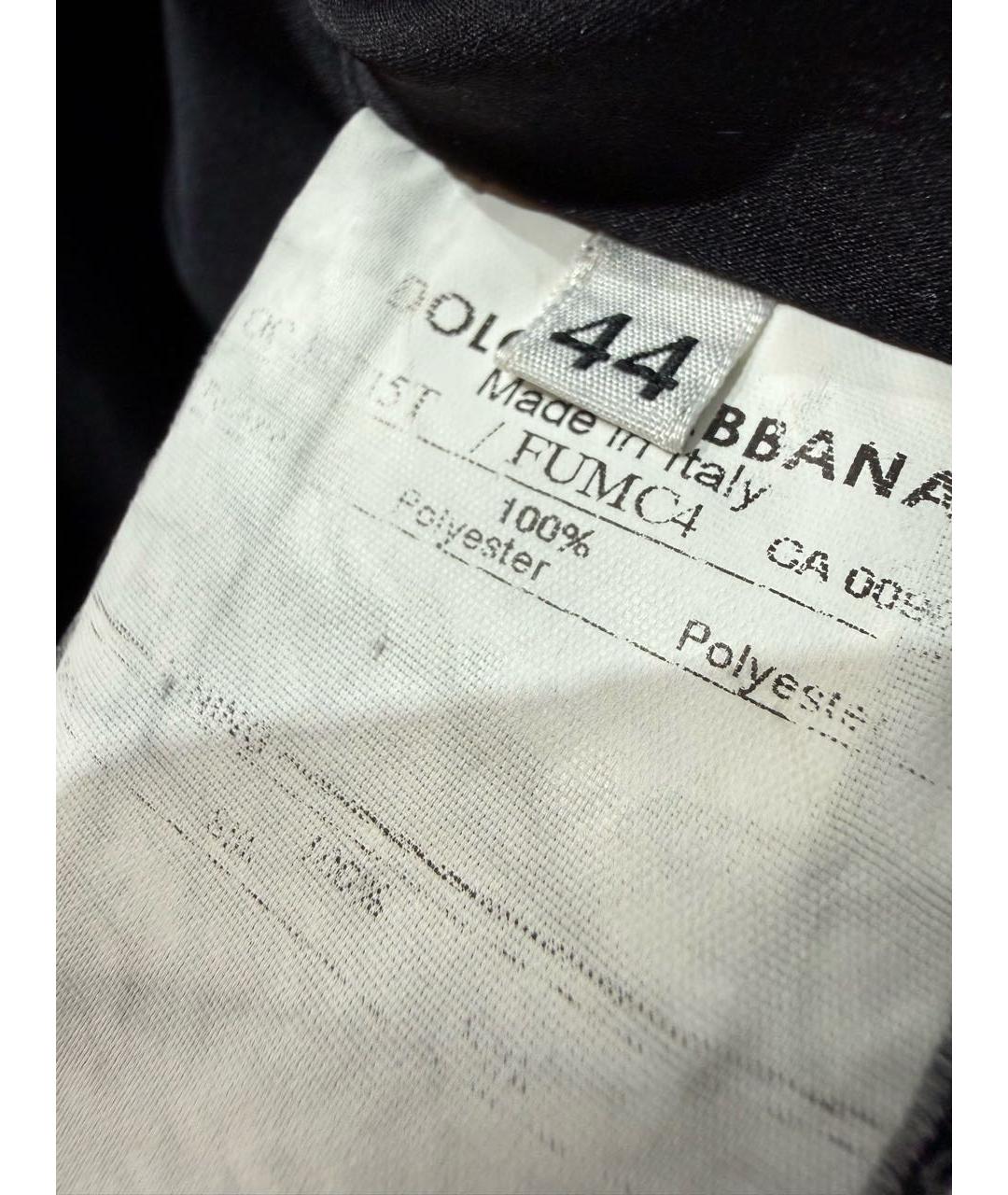 DOLCE&GABBANA Черный полиэстеровый тренч/плащ, фото 6