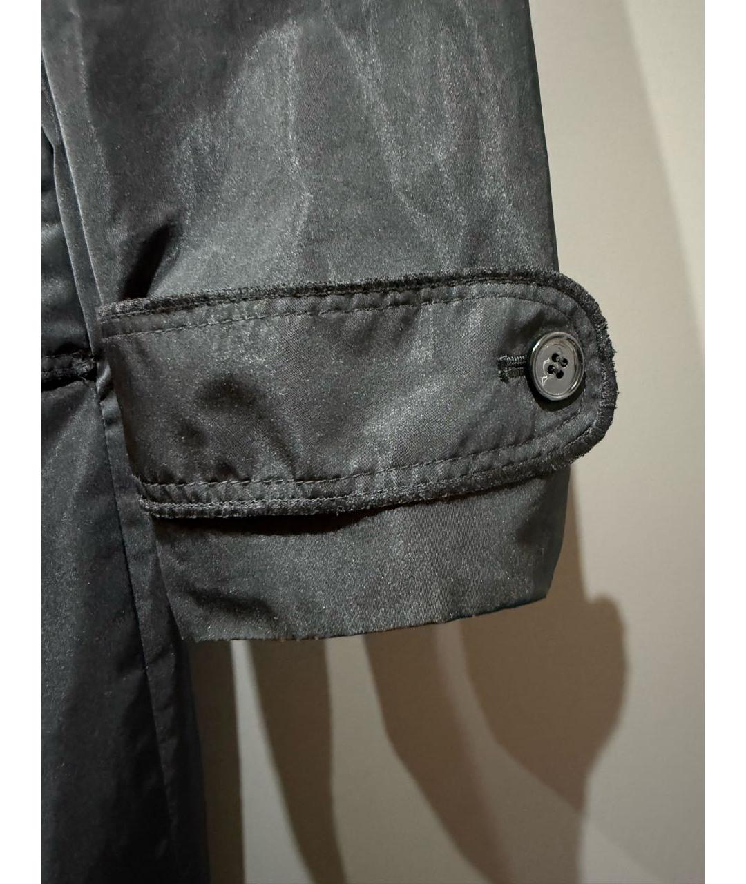 DOLCE&GABBANA Черный полиэстеровый тренч/плащ, фото 4