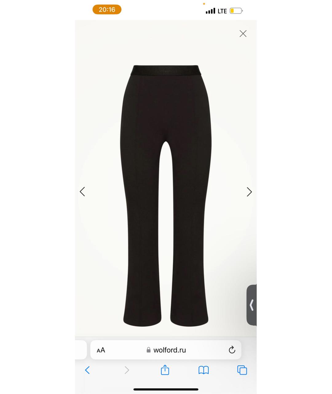 WOLFORD Черные вискозные брюки узкие, фото 8