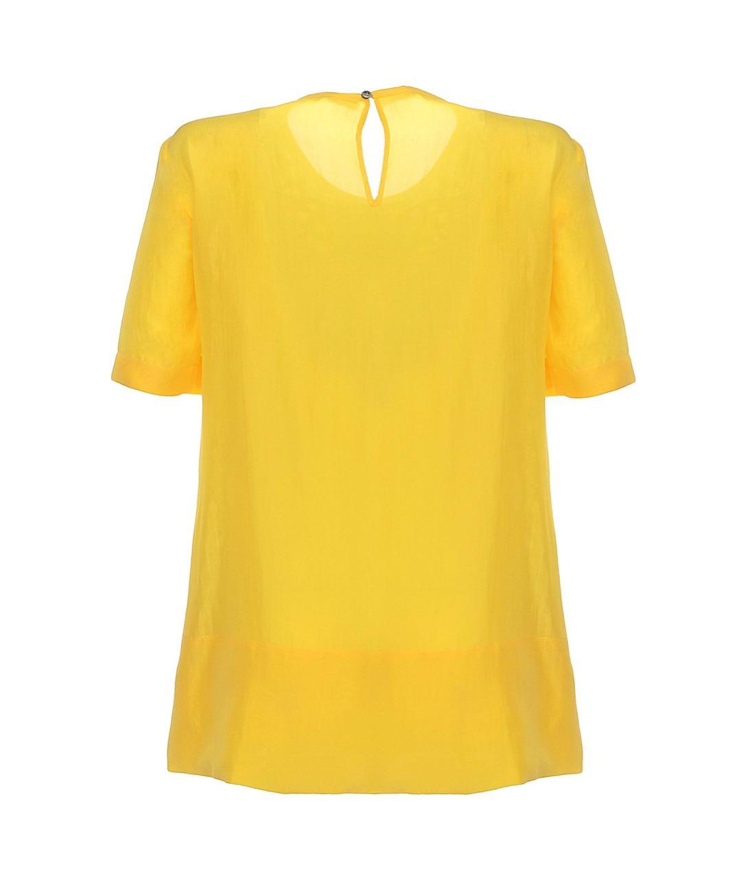 MANTU Желтая шелковая блузы, фото 2