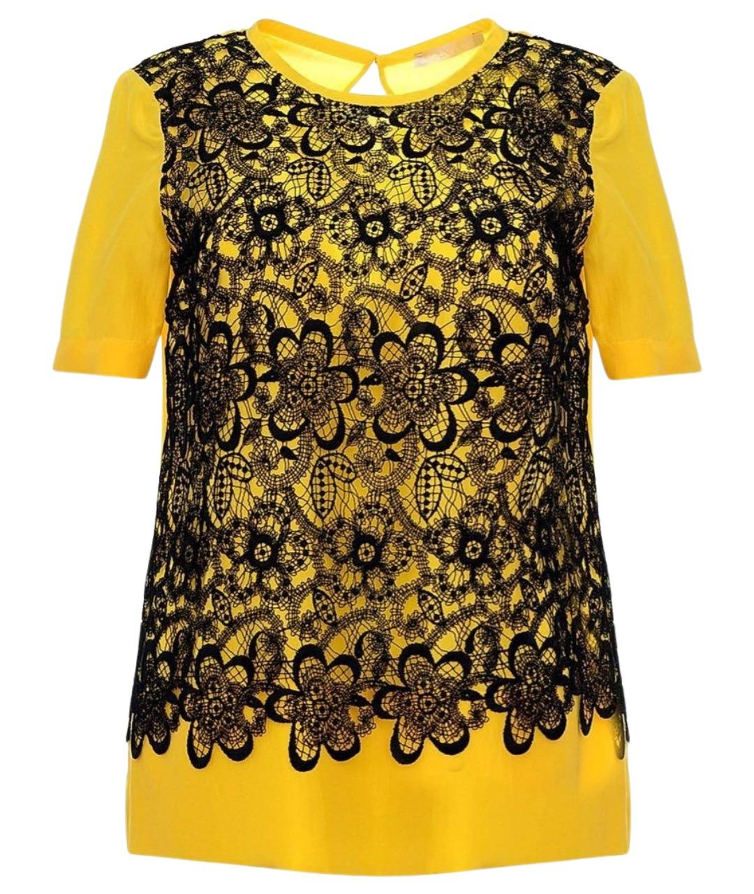 MANTU Желтая шелковая блузы, фото 1