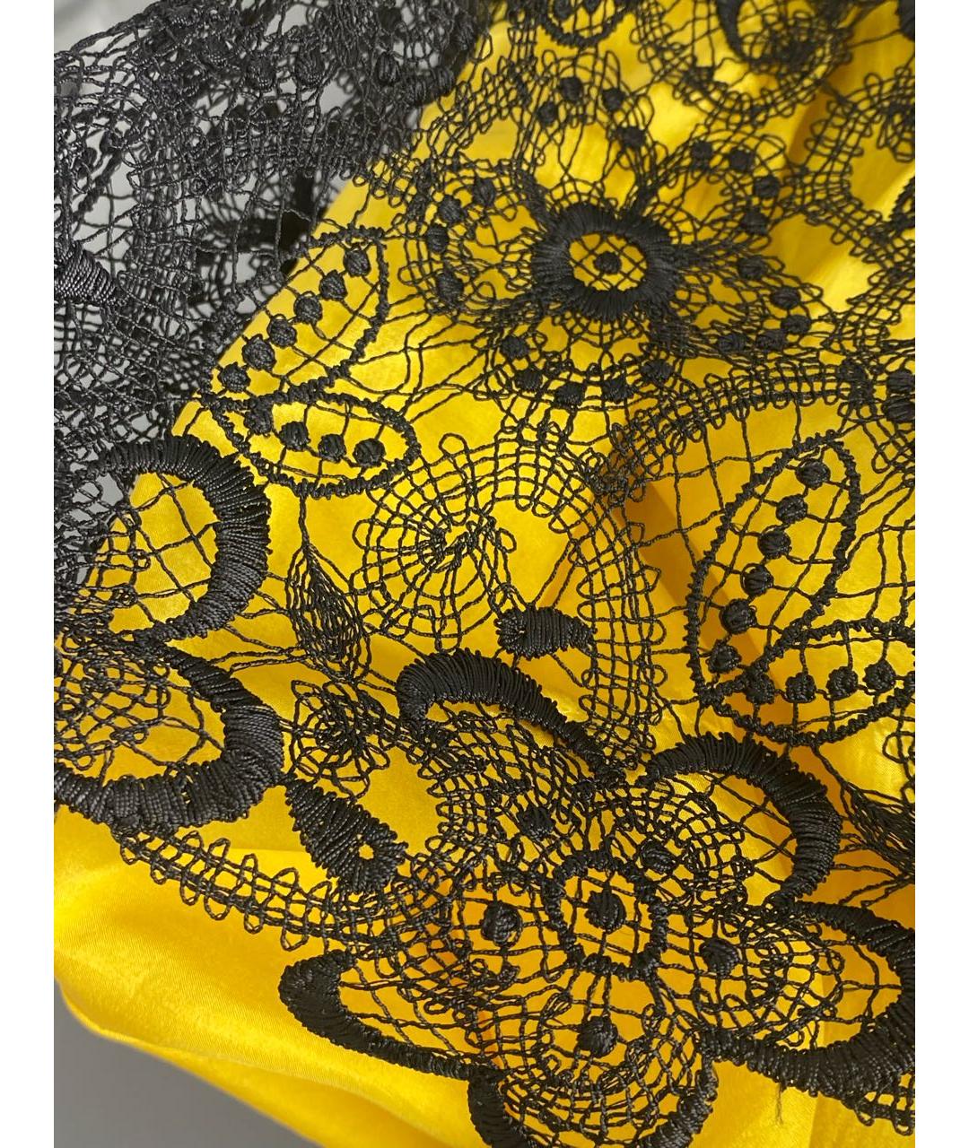 MANTU Желтая шелковая блузы, фото 4