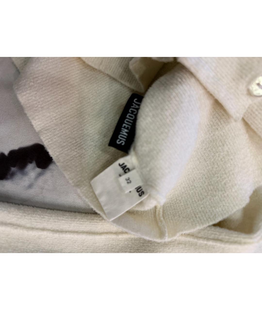 JACQUEMUS Бежевый вискозный кардиган, фото 4