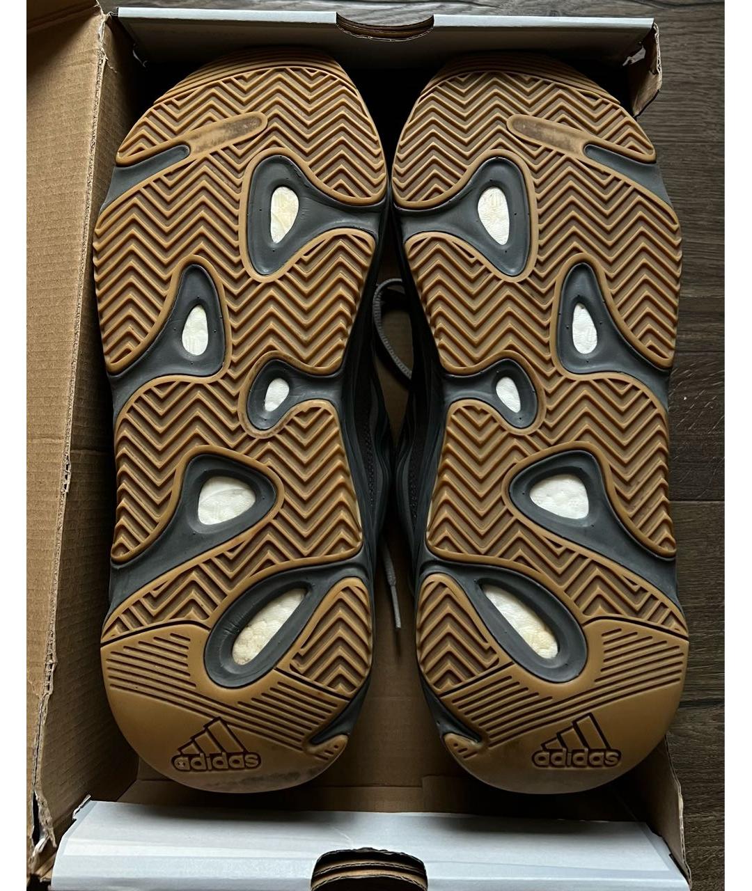 ADIDAS YEEZY Серые замшевые низкие кроссовки / кеды, фото 6