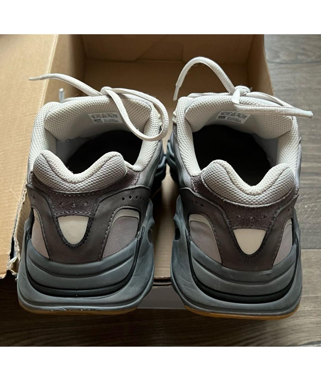 ADIDAS YEEZY Серые замшевые низкие кроссовки / кеды, фото 3