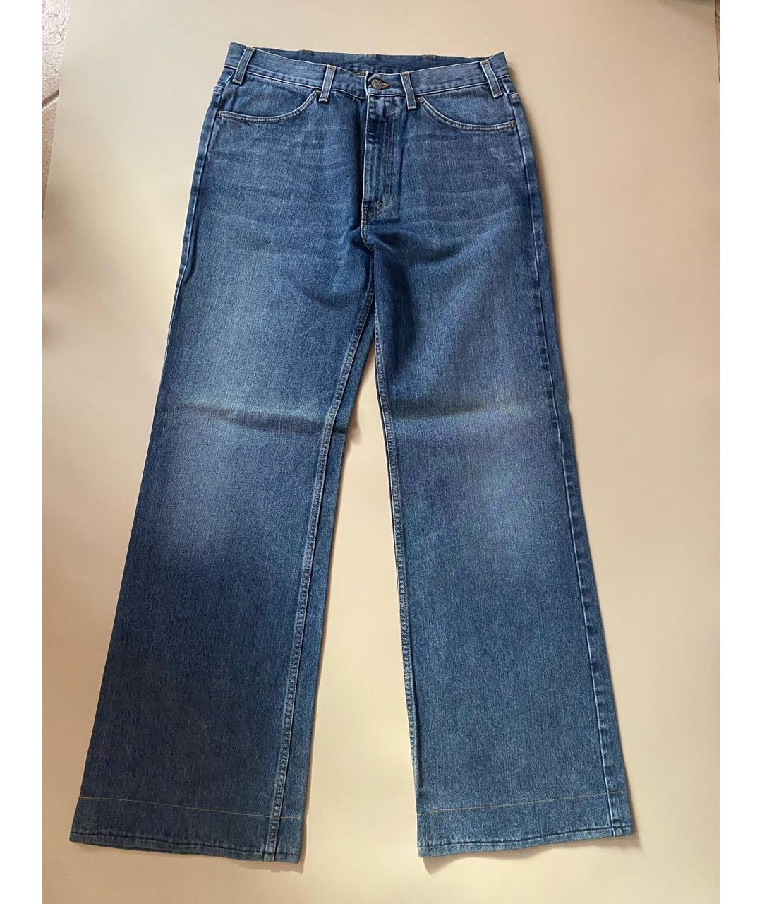 GUCCI Синие хлопковые прямые джинсы, фото 8